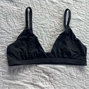 SKIMS Everyday Black Wireless Triangle Bralette - Women's Intimates